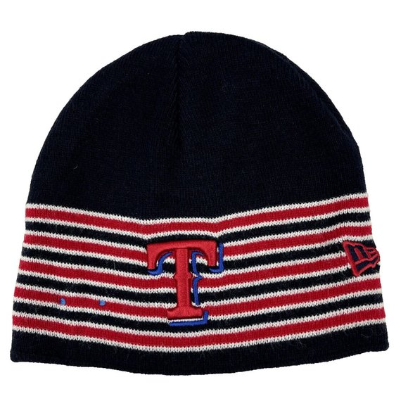 New Era Texas Rangers Youth Hat MLB Blue Skull Knit Cap Child One Size - Picture 1 of 6